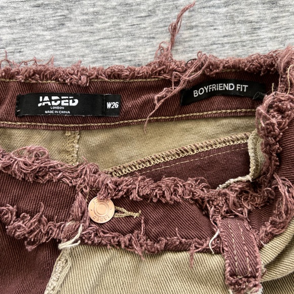 Jaded London Boyfriend Fit Patchwork Pants - Picture 3 of 4